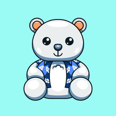 cute animal with summer shirt ready to go to the beach © Kuroku Studio