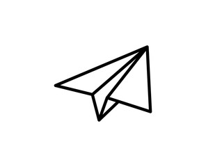 Paper airplane line icon