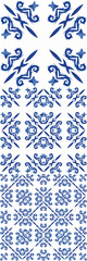 Fototapeta na wymiar Antique azulejo tiles patchworks.