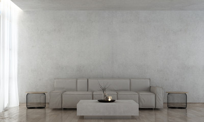 Modern  loft interior of lounge and living room design and concrete wall background 