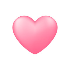 Fototapeta na wymiar Pink heart shape white background. Love valentine concept. vector illustration