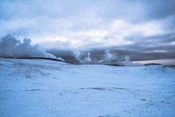 Surroundings of Krafla volcano in Iceland