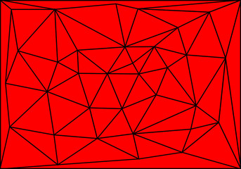 abstract many black line triangle on red background . for technology science or sci fi effect background