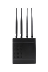 Wireless internet router isolated on white background