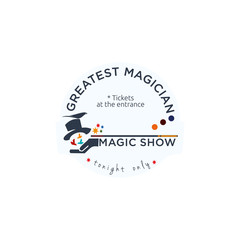 Magic poster invitation. Illustration of announcement magician show illusion