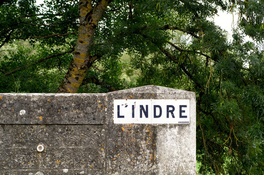 Sign For The River Indre, France