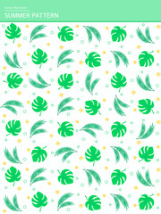 Cool summer suit pattern illustration