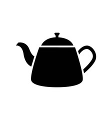 Teapot kettle icon vector isolated on white