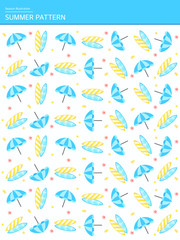 Cool summer suit pattern illustration