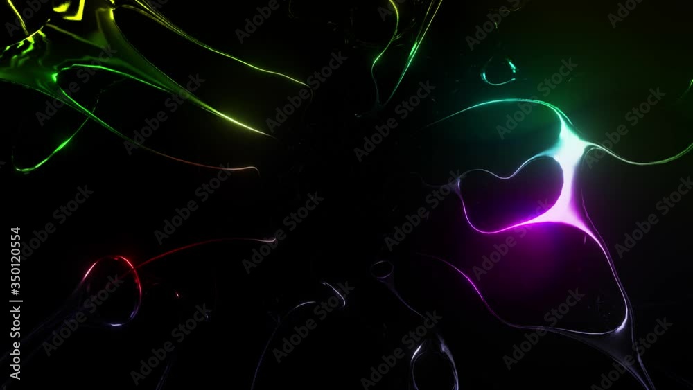 Canvas Prints 3d render, abstract futuristic background, tunnel of thunder scene in the dark. electric technology 