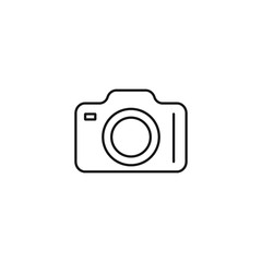 Photo camera vector line icon