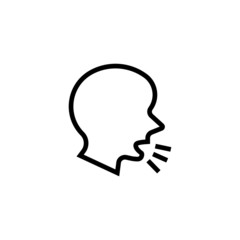 Unhealthy medical condition icon vector in linear, outline style design isolated on white background, icon illustration, eps 10