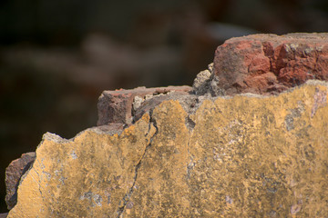Broken , abundant  walls of house india