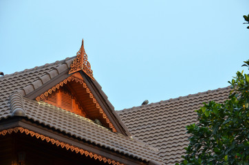 Fototapeta na wymiar Wooden house in northern Thailand