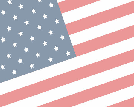 Holiday. Vector image of american flag. Fourth of july independence day of the usa.