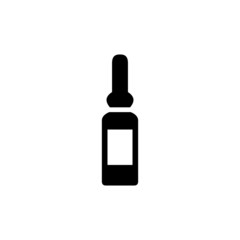 Ampoule icon vector  in black flat shape design isolated on white background, Vector icon eps 10