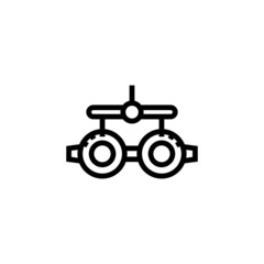 Optometrist icon vector in linear, outline style isolated on white background, Vector icon eps 10