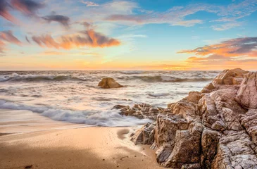 Foto op Canvas Sunset in Bodega Beach, Sonoma County, California. One of the famous beach of North California. Very exiciting and wonderful beach to enjoy with friends and family and you can enjoy amzing sunset too. © SURAJKMALI