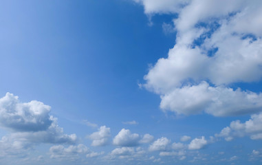 White cloud and Beautiful  with blue sky background.