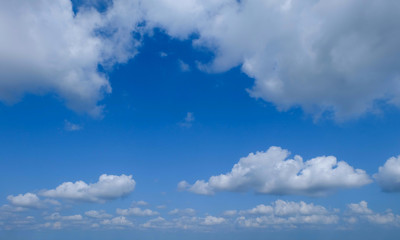 White cloud and Beautiful  with blue ky backgrround.