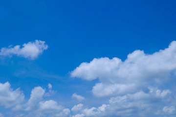 White cloud and Beautiful  with blue sky background.