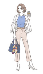ファッション 女性 全身（オフィスコーデ）