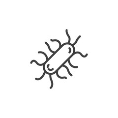 Obraz premium Salmonella bacterium line icon. linear style sign for mobile concept and web design. Salmonella infection outline vector icon. Symbol, logo illustration. Vector graphics