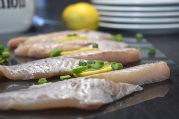 Rotbarsch Filet roh und ungekocht