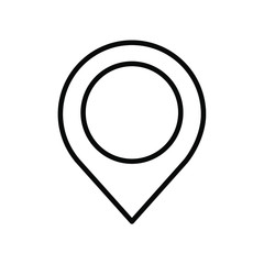 
a point marker on the map icon on a white background. 
location icon  landmark,  simple vector illustration