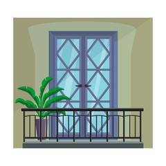 Balcony vector icon.Cartoon vector icon isolated on white background balcony.