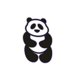 panda bear with a heart