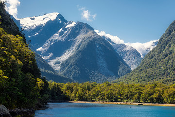 The Beautiful Milford Sound's fiord land in the south island of New Zealand.