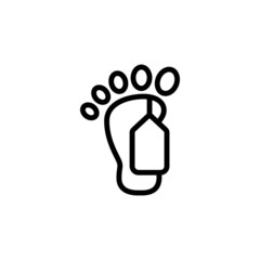 Dead icon vector in linear, outline style isolated on white background