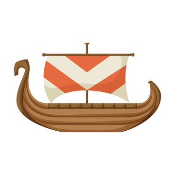 Ship viking vector icon.Cartoon vector icon isolated on white background ship viking.