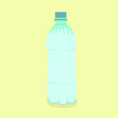 plastic transparent drinking water bottle