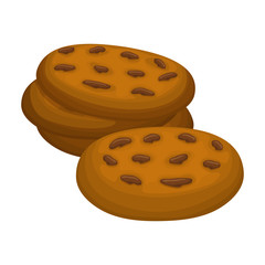 Cookies vector icon.Cartoon vector icon isolated on white background cookies.