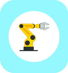 industrial arm robot. illustration for web and mobile design.