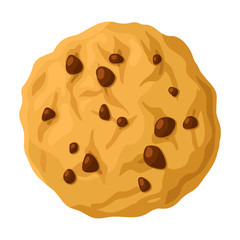 Cookies with crumbs vector icon.Cartoon vector icon isolated on white background cookies with crumbs.
