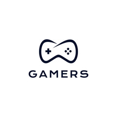 Joystick game logo design template vector © Putri_std