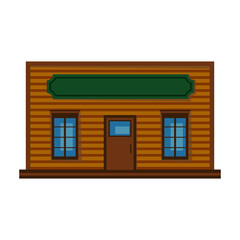 Wild west building vector icon.Cartoon vector icon isolated on white background wild west building.