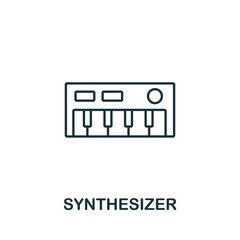 Synthesizer icon from music collection. Simple line Synthesizer icon for templates, web design and infographics