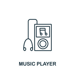 Music Player icon from music collection. Simple line Music Player icon for templates, web design and infographics