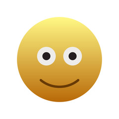 Slightly smiling face emoji isolated on white background. Grinning emoticon symbol modern, simple, vector, icon for website design, mobile app, ui. Vector Illustration