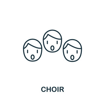 Choir icon from music collection. Simple line Choir icon for templates, web design and infographics