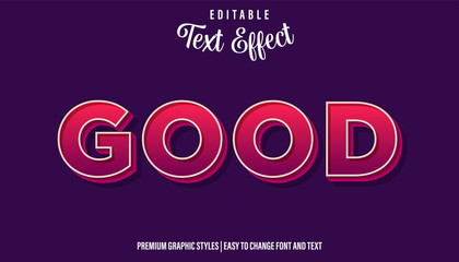 Good Bold Style Editable Text Effect Premium EPS