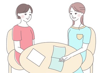 カウンセリング　契約　美容　相談　脱毛　初回相談　イラスト