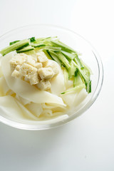 A bowl of delicious traditional Chinese food cold skin