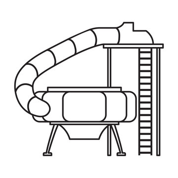 recommend clip art: Water slide vector icon.Outline vector icon isolated on white background water slide .
