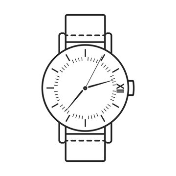 recommend clip art: Watch wrist vector icon.Outline vector icon isolated on white background watch wrist.