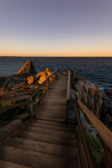 Fototapeta premium wooden pier at sunset